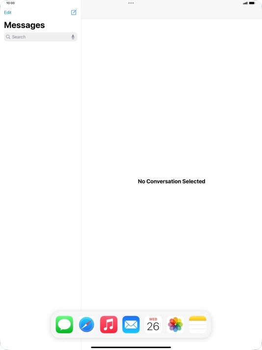 Slide your finger downwards on Dock to minimise it.