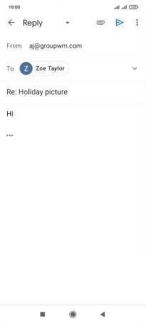 Write the required text and press the send icon.