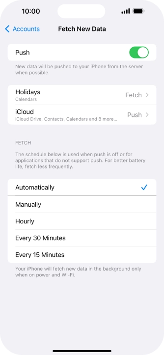 Press the indicator next to 