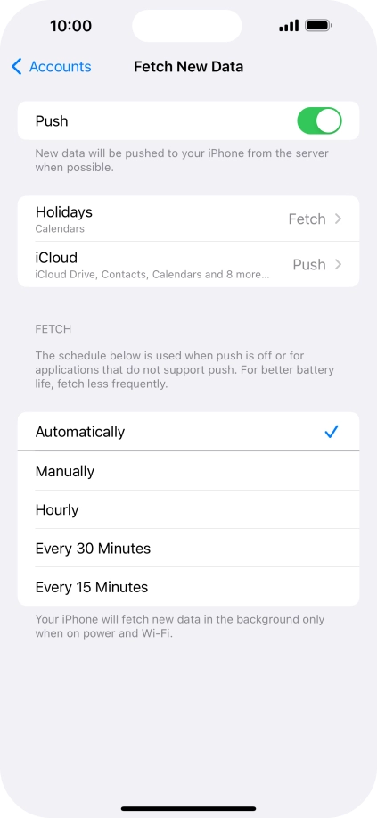 Press the indicator next to 