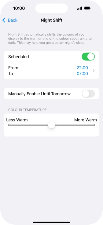 Press the indicator next to 