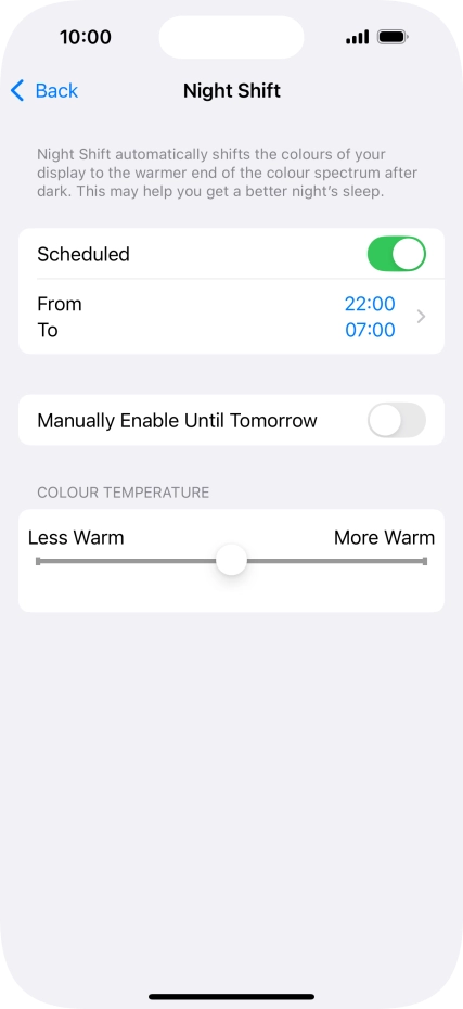 Press the indicator next to 