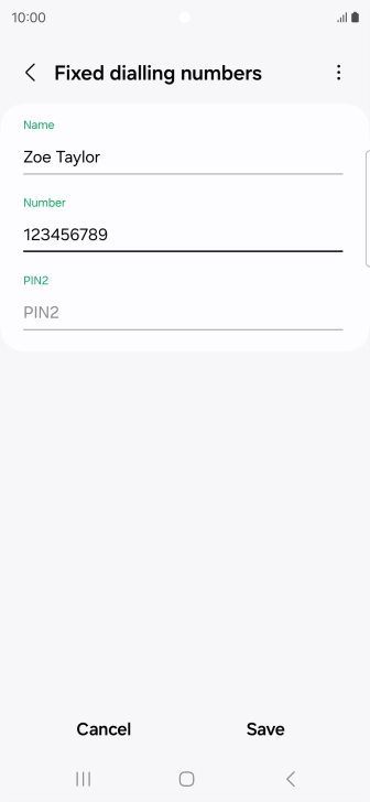 Press PIN2 and key in your PIN2. The default PIN2 is 1111.