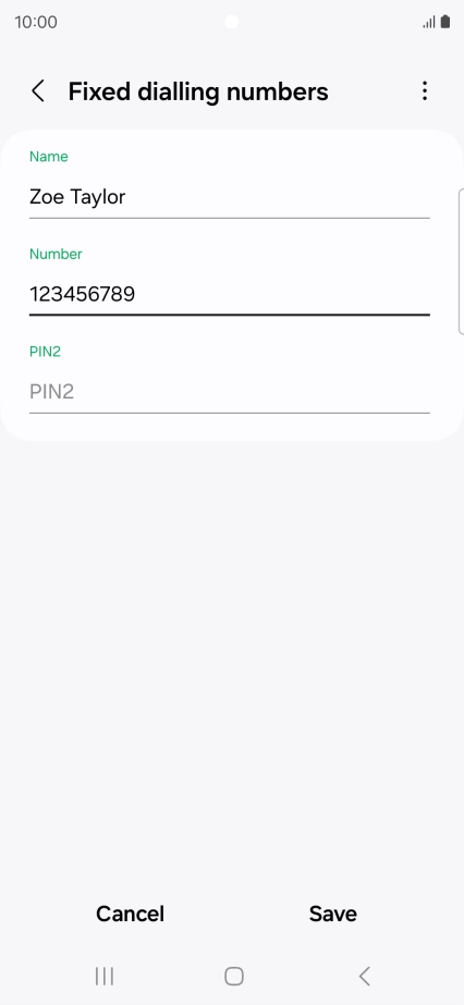 Press PIN2 and key in your PIN2. The default PIN2 is 1111.