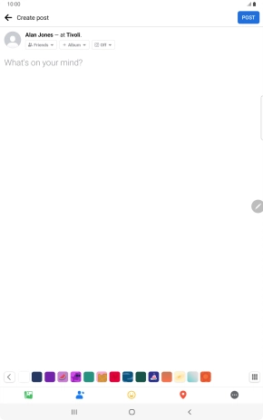 Press the text input field.