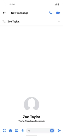 Write the required message and press the send icon.