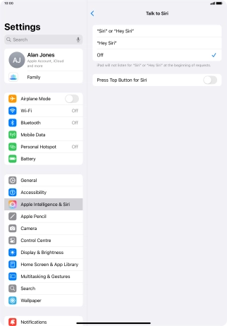 Press the indicator next to 
