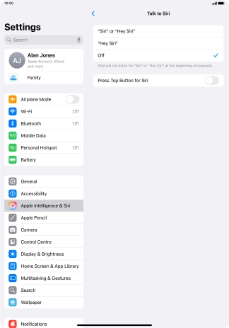 Press the indicator next to 