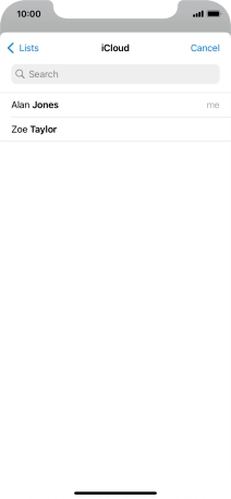 Press the required contact.