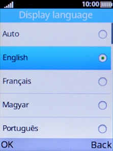 Select the required language.