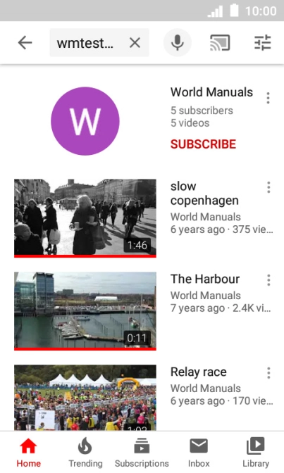 Press the required video clip.