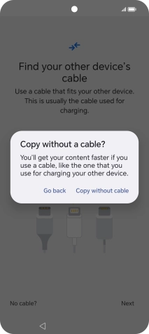 Press Copy without cable.