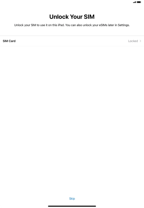 Press SIM Card. Press SIM Card.