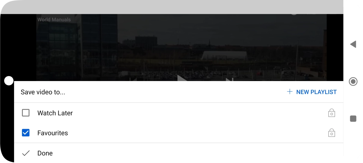 Press the required setting.