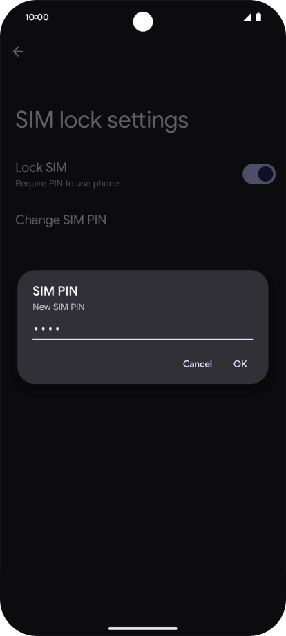 Key in a new four-digit PIN and press OK.