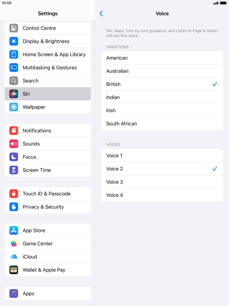 Press the required accent.