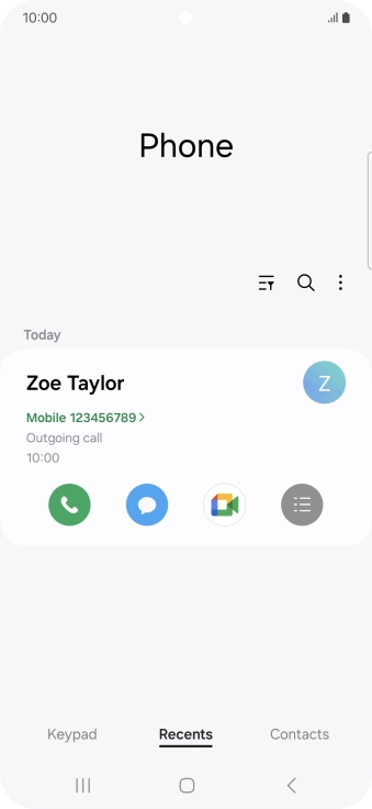 Press the menu icon.