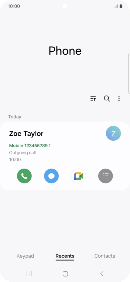 Press the menu icon.