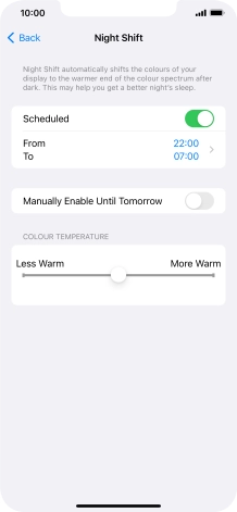 Press the indicator next to 