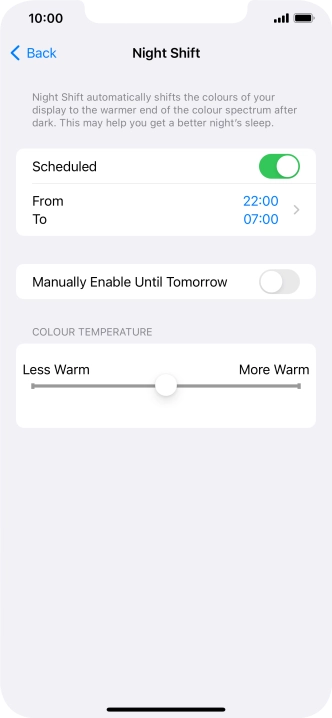 Press the indicator next to 