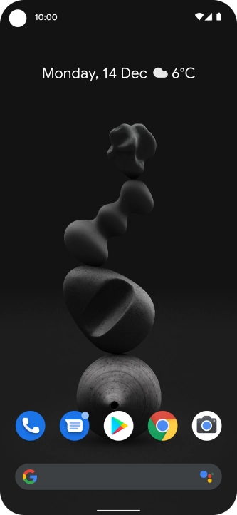 The Wi-Fi icon shows that your phone is connected to a Wi-Fi network.