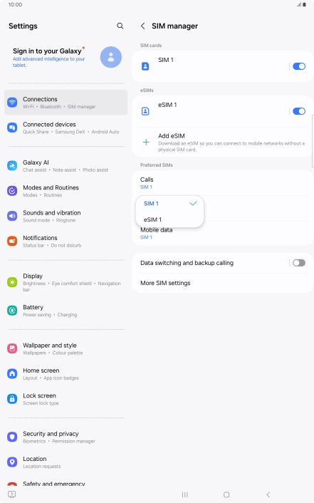 Press the required price plan.