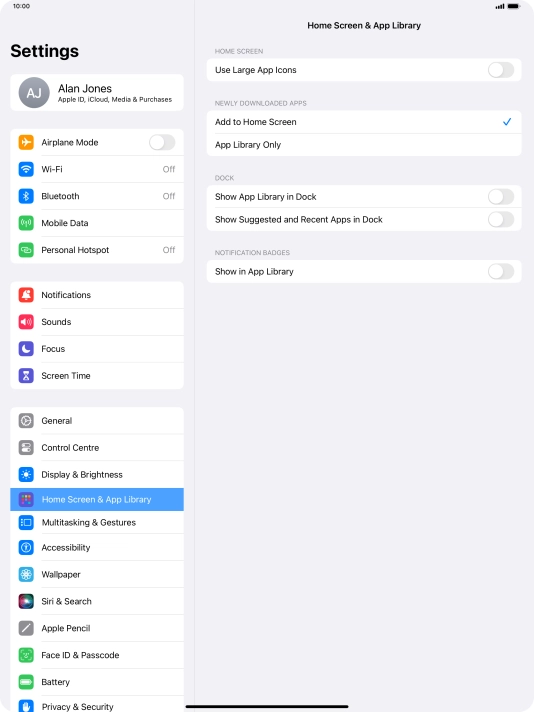 Press the indicator next to Press the indicator next to
