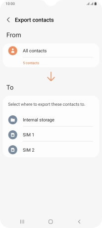 Press the name of the SIM.
