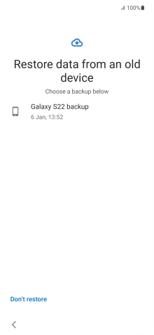 Press the required backup and your phone restores the content of the selected backup. Subsequently, follow the instructions on the screen to set up your phone and prepare it for use. Press the required backup and your phone restores the content of the selected backup. Subsequently, follow the instructions on the screen to set up your phone and prepare it for use.