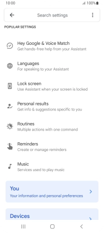 Press Hey Google & Voice Match.