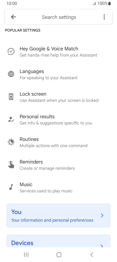 Press Hey Google & Voice Match.