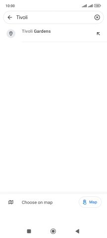 Press the required destination.