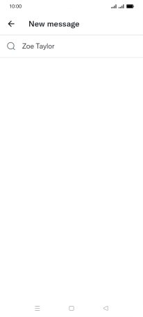 Key in the first letters of the recipient's name and press the required contact. Key in the first letters of the recipient's name and press the required contact.