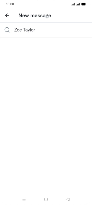 Key in the first letters of the recipient's name and press the required contact. Key in the first letters of the recipient's name and press the required contact.