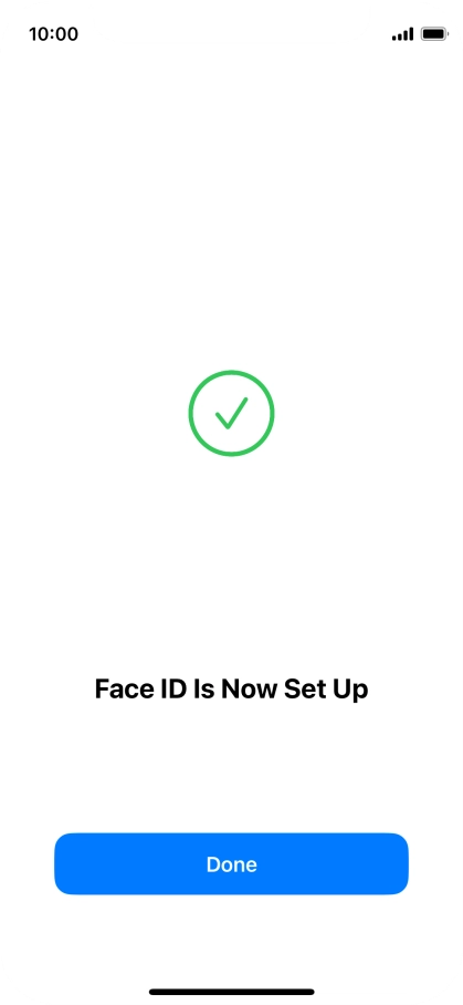Press Done. If you haven't previously selected a phone lock code, key in a code of your own choice twice.