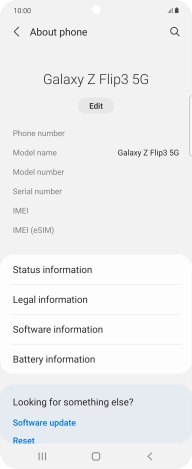 Press Status information.