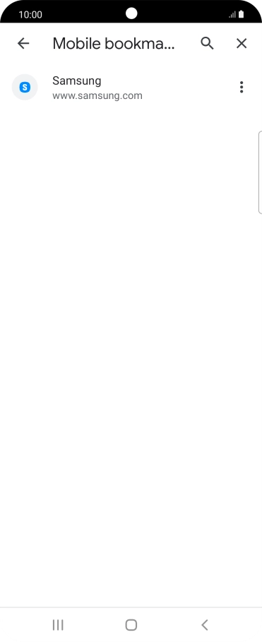 Press the required bookmark.