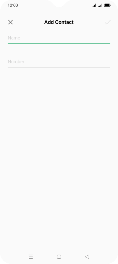 Press Name and key in the required name.