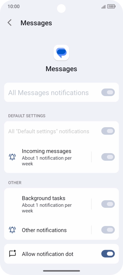 Press the indicator next to Press the indicator next to