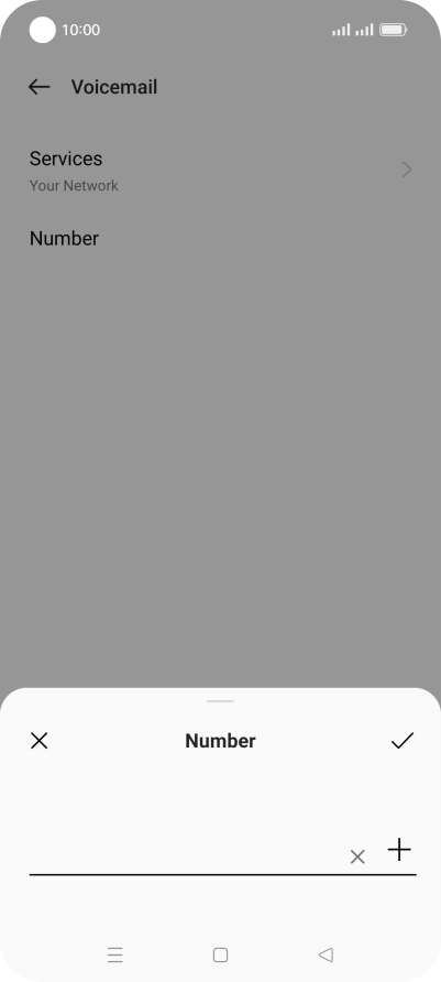 Key in +447836121121 and press the confirm icon. Key in +447836121121 and press the confirm icon.