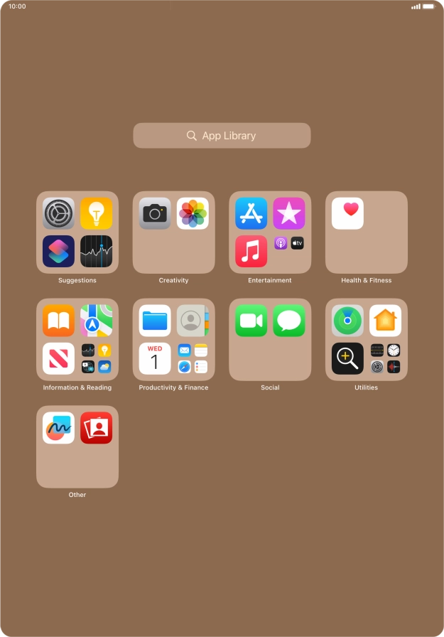 Press the required app.