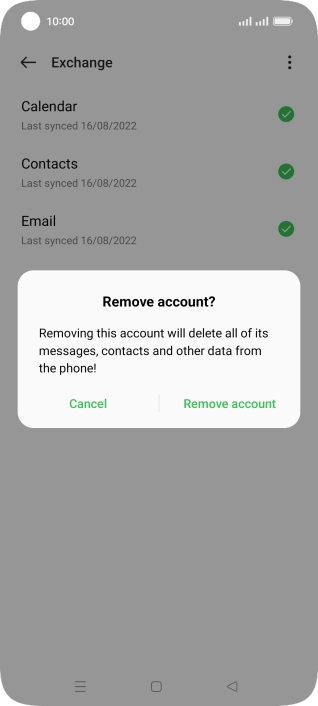 Press Remove account. Press Remove account.