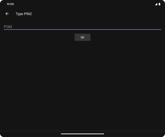 Press PIN2 and key in your PIN2. The default PIN2 is 1111.