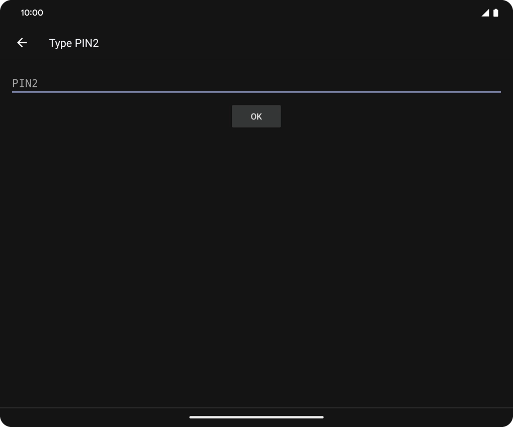 Press PIN2 and key in your PIN2. The default PIN2 is 1111.