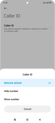 Press Show number to turn on caller identification.