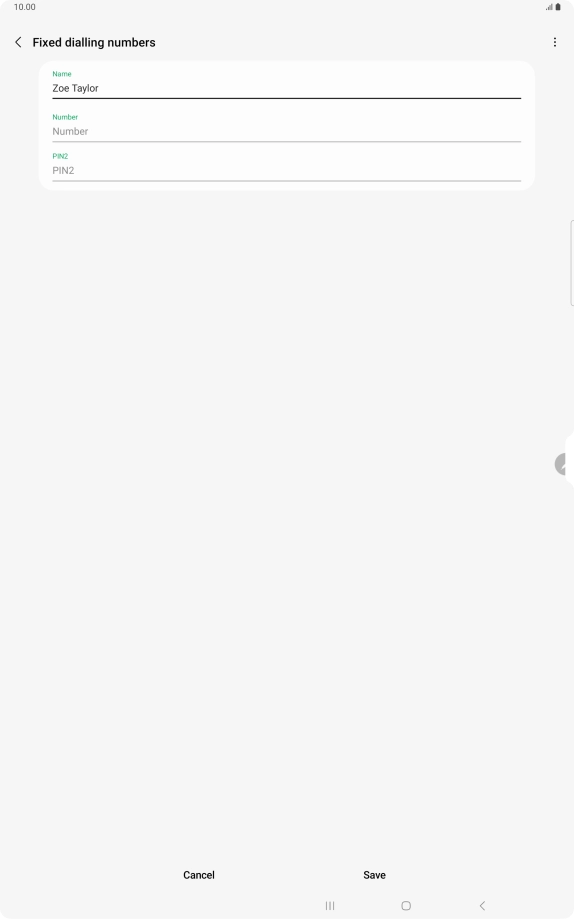 Press Number and key in the required phone number.