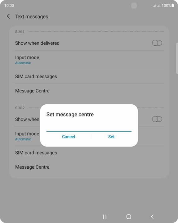 Key in +447785016005 and press Set. Key in +447785016005 and press Set.
