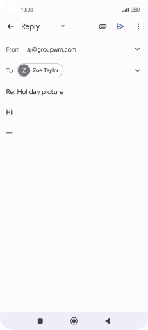 Write the required text and press the send icon.