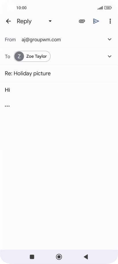 Write the required text and press the send icon.
