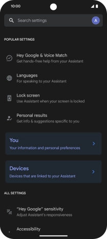 Press Hey Google & Voice Match.
